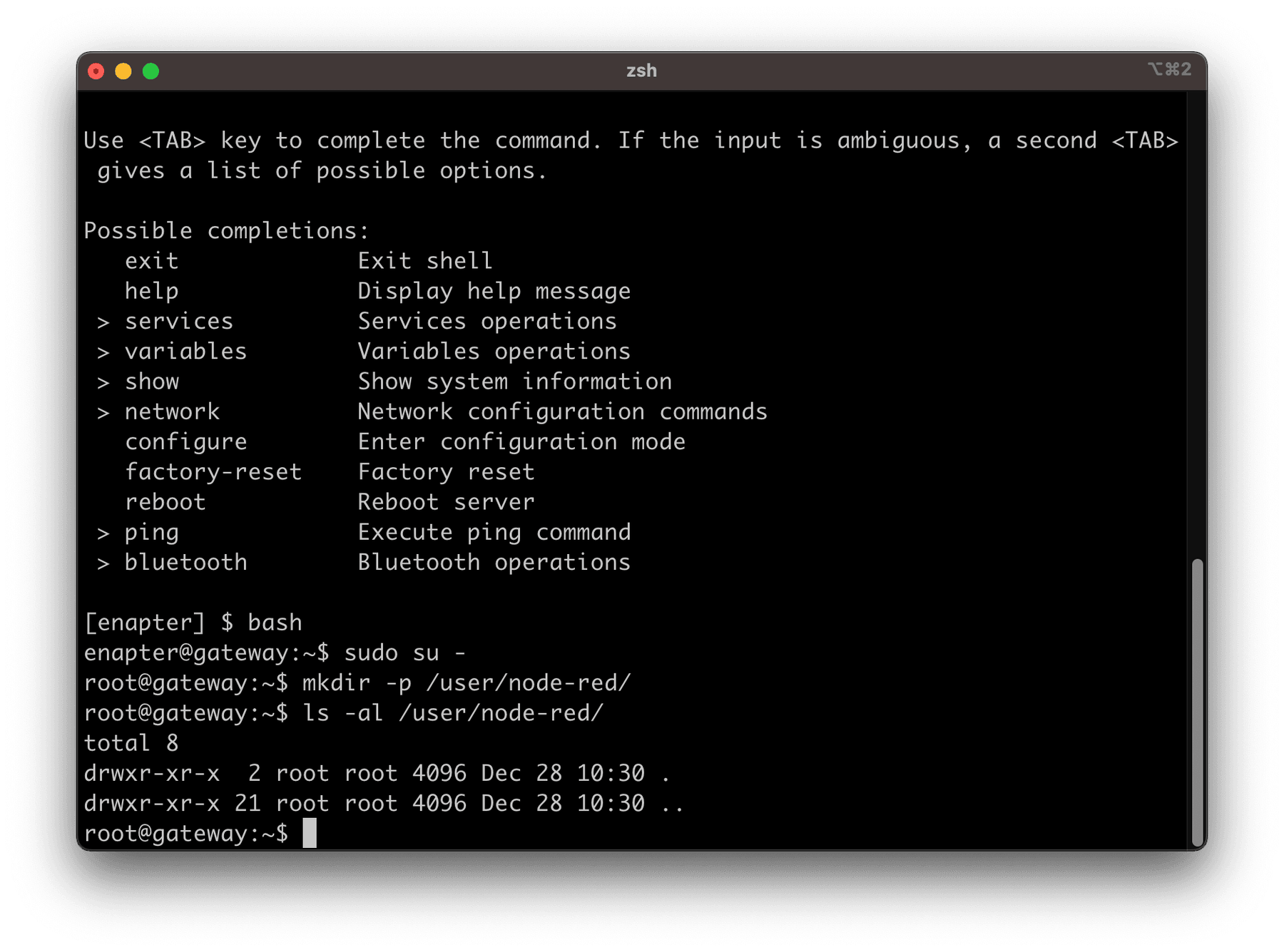 Create Node-RED data directory at /user/nodered-data/