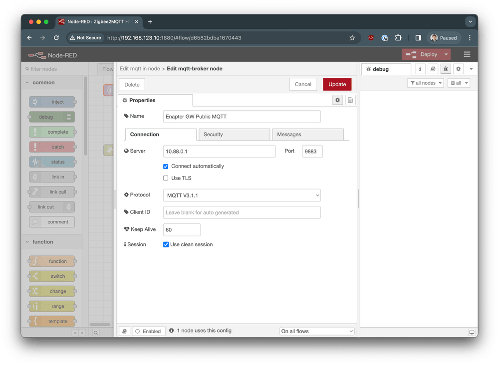 Running Node-RED on Enapter Gateway | Enapter Developer Toolkit