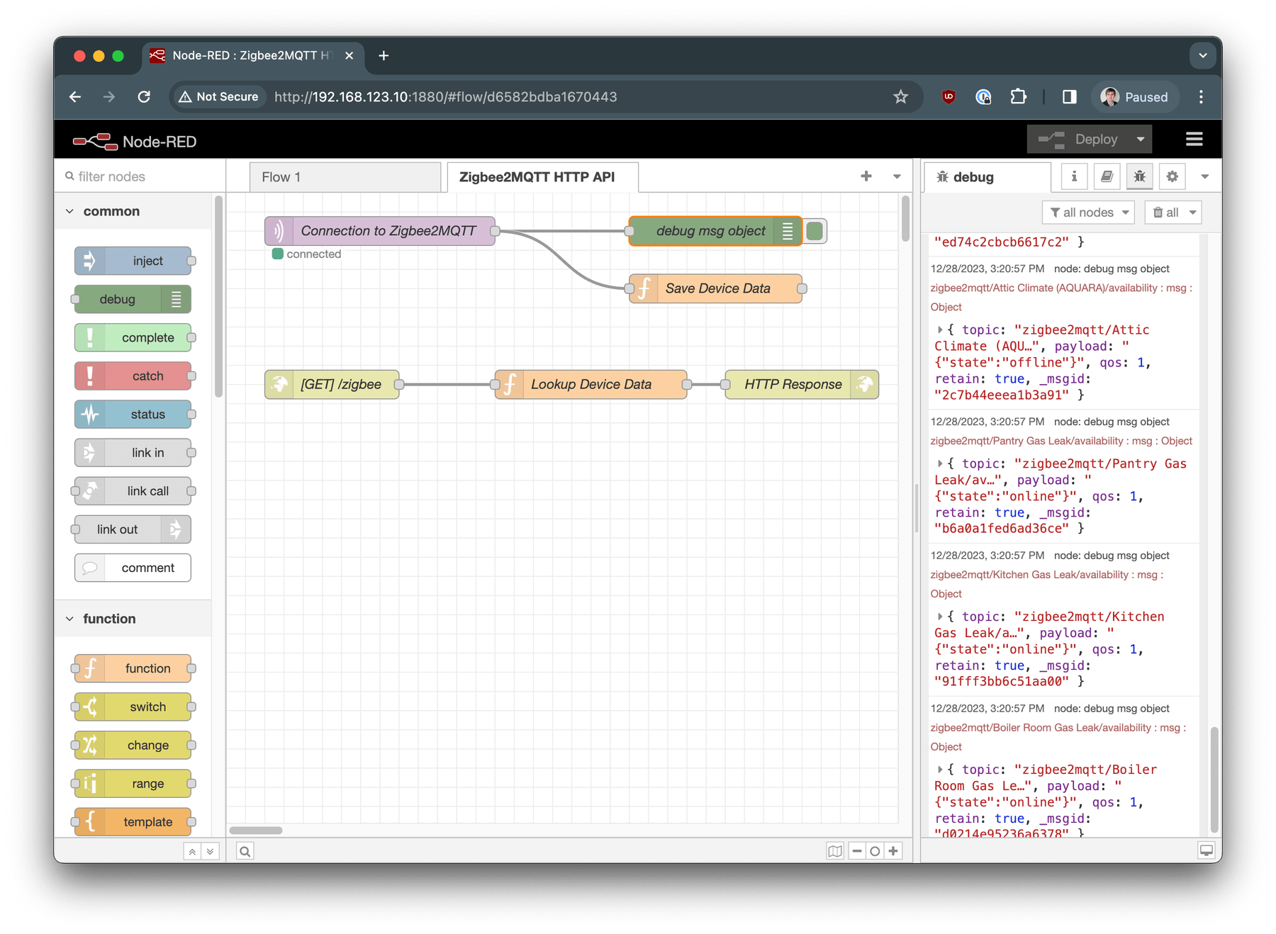 Zigbee2MQTT Web Interface