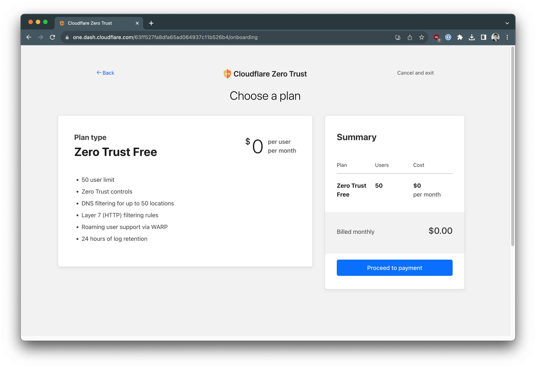 Check your bill an click Proceed to payment button