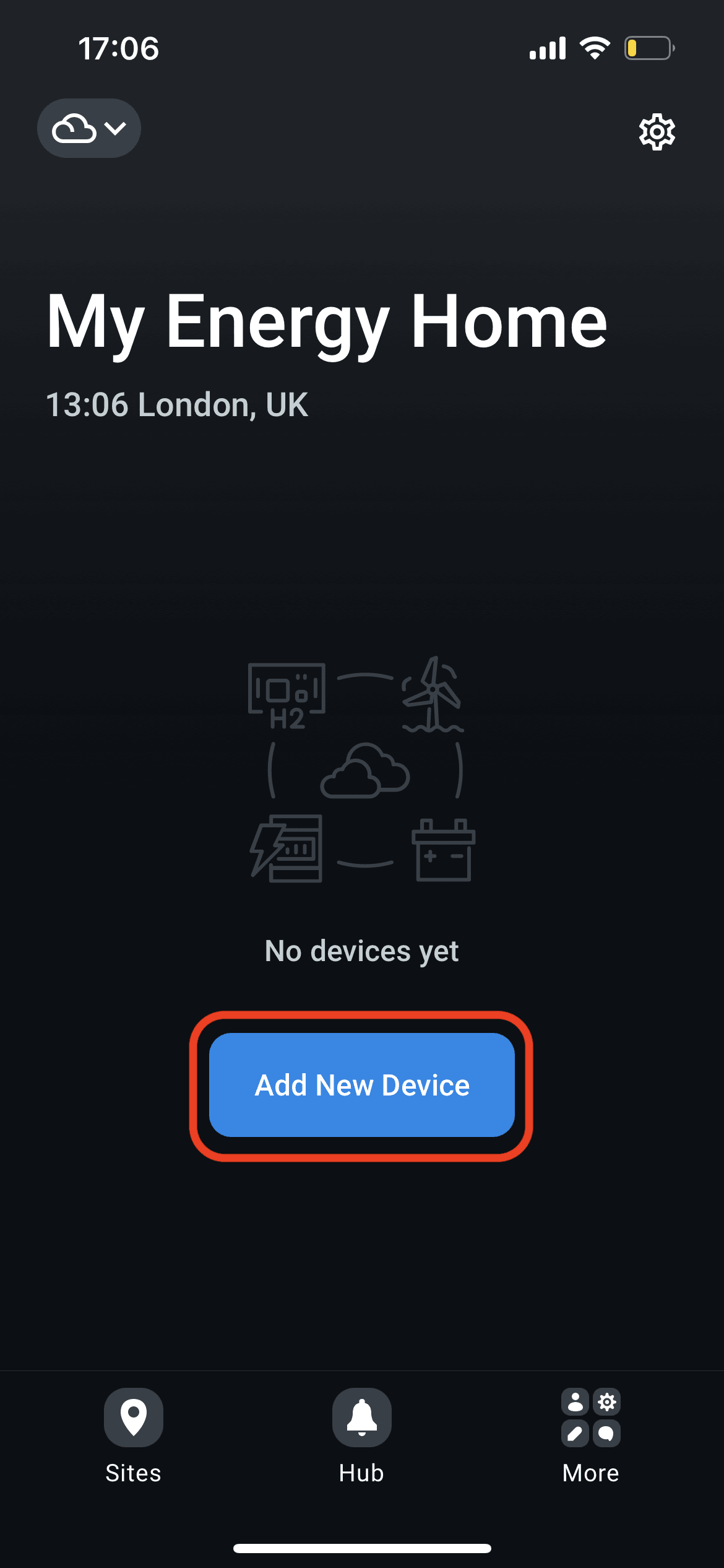 Press Add New Device button