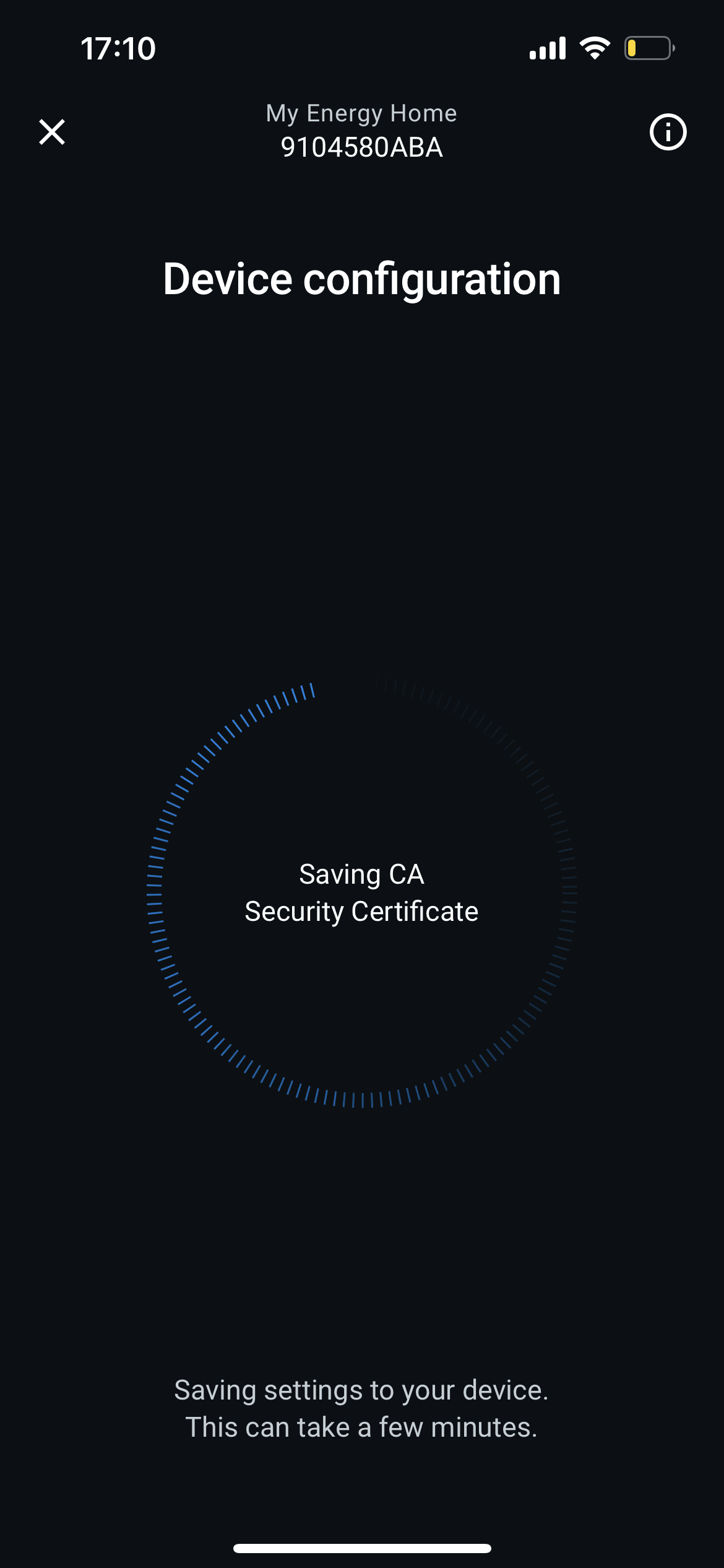 Wait until the module is configured and connected to Enapter Cloud.