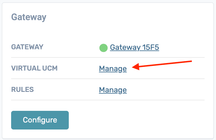 Manage virtual UCM